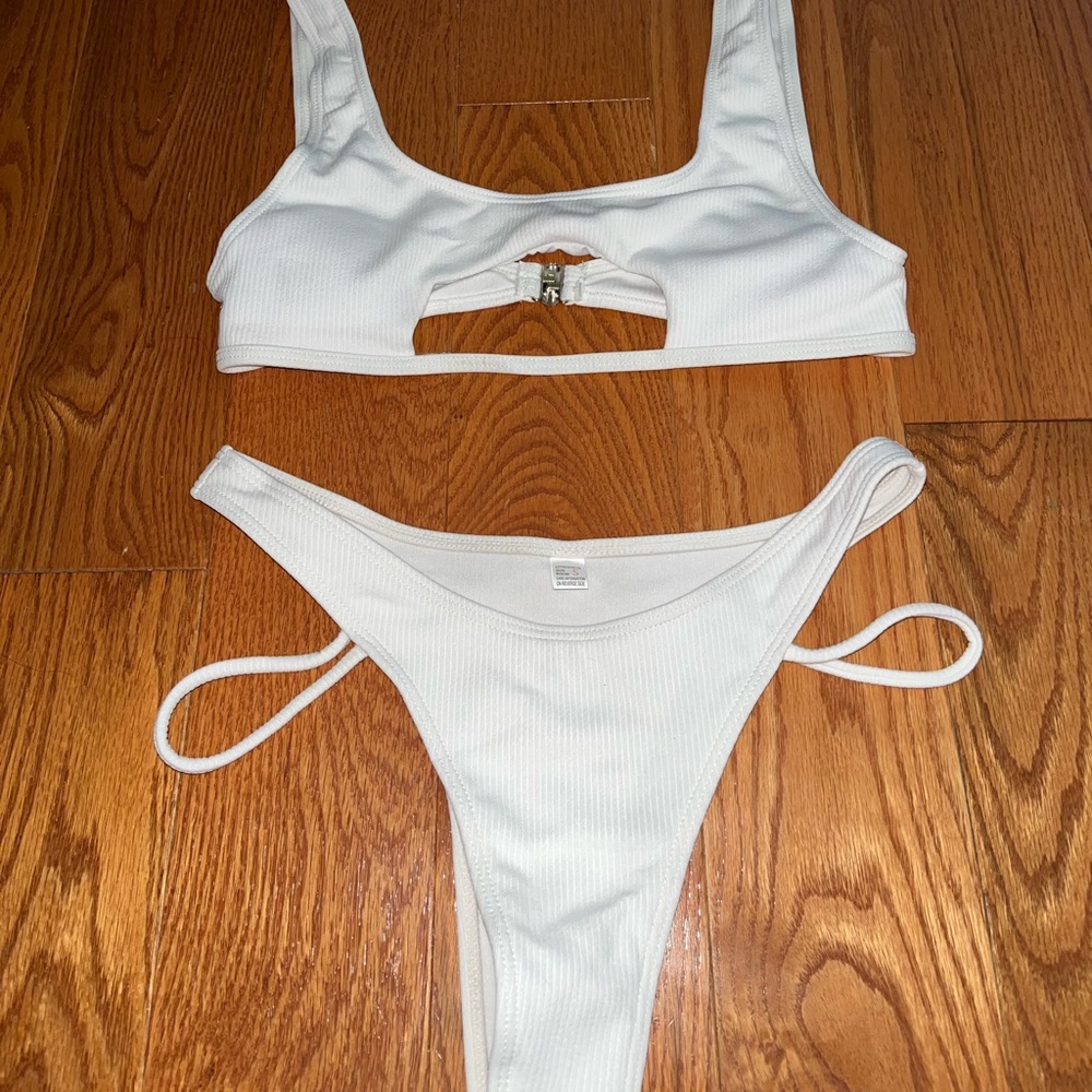 🤍white bathing suit set🤍